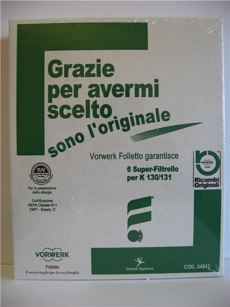 ART526.jpg Vorwerk Folletto Sacchi Originali Folletto k130-131 048439 - immagine 1