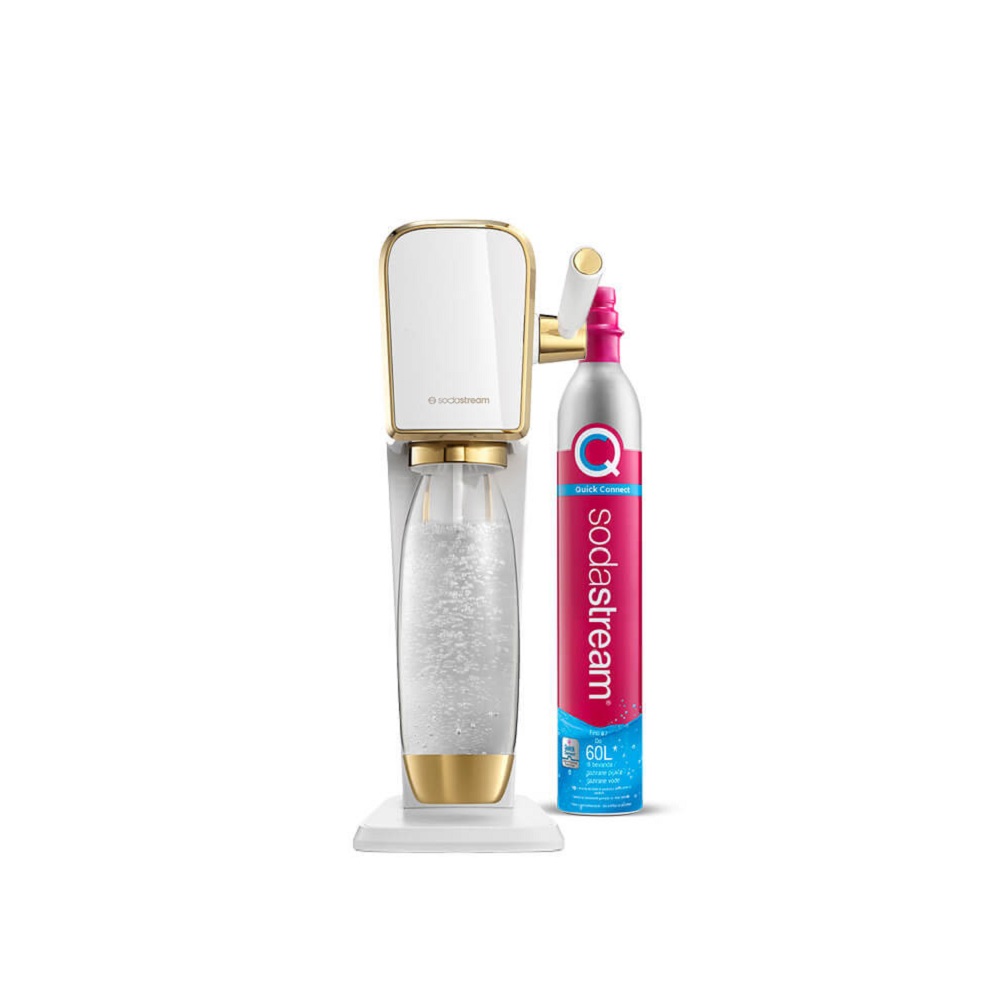20251120035250_0.jpg Sodastream Gasatore d'acqua Bottiglia + Bombola Art GOLD - immagine 1