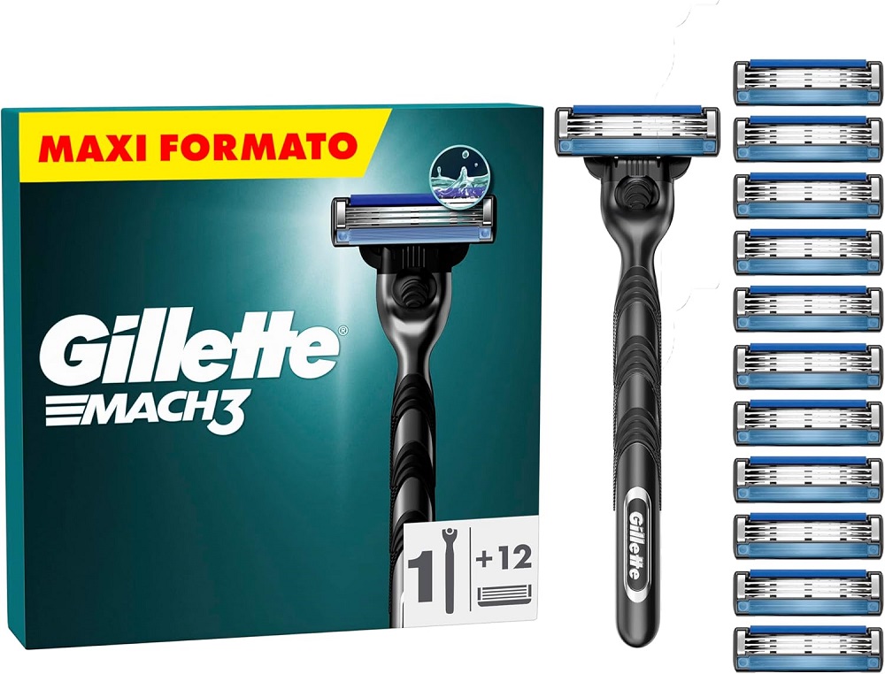 20260519051206_0.jpg Gillette Rasoio mach3 + 12 lamette Rasoio mach3 + 12 lamette - immagine 1