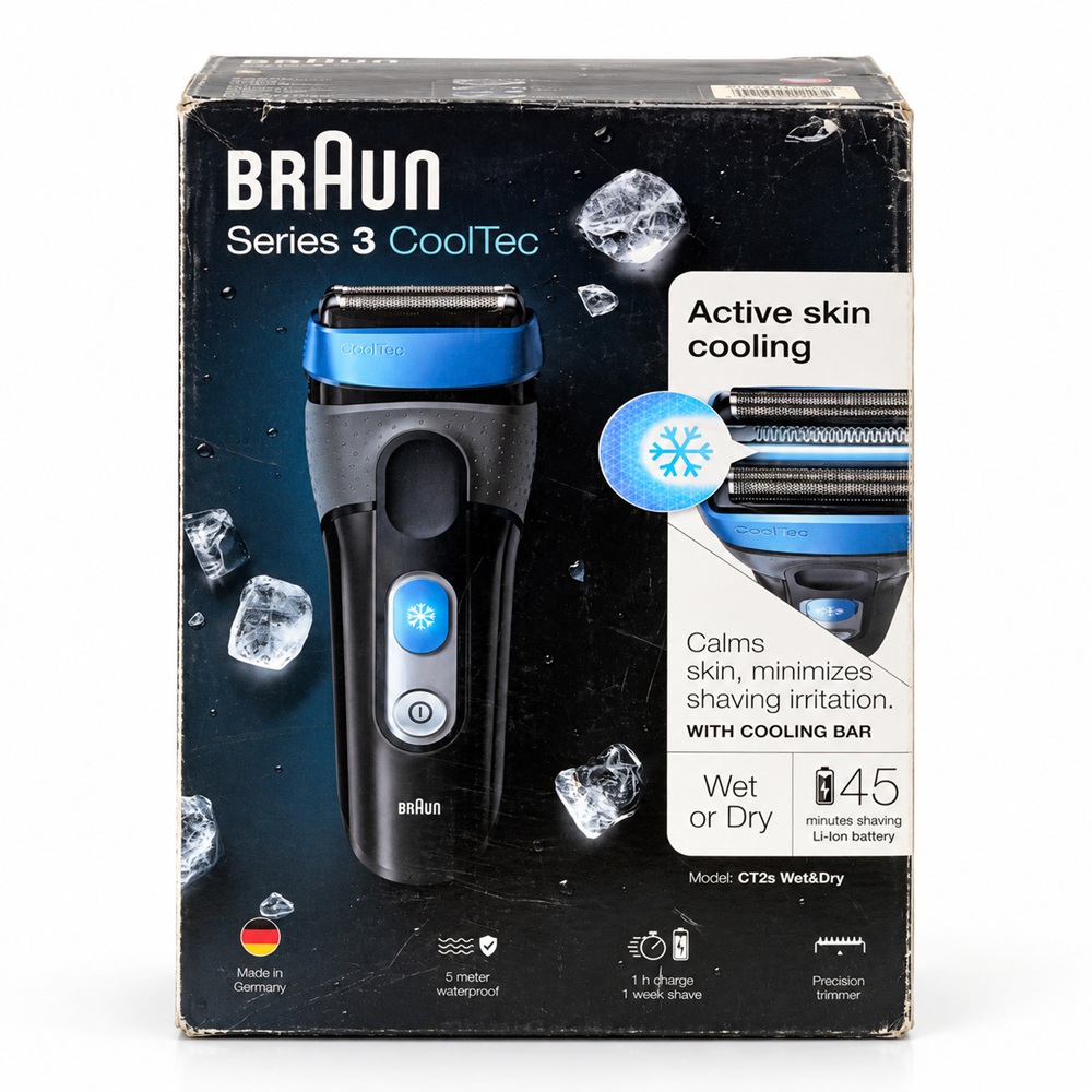 20261028115509_0.jpg Braun Rasoio Elettrico Uomo usato e funzionante Series 3 CoolTec CT2s Wet&Dry - immagine 1