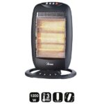 ARDES AR454B HALO 12 Stufa Alogena Oscillante 3 Elementi Riscaldanti - Stufetta Alogena a Basso Consumo Pannello Comandi e Maniglia Trasporto - Stufa Riscaldamento Silenziosa Oscillante - Stufa Nera - immagine 4
