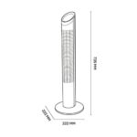 ARGO Aspire Tower, Ventilatore a Torre, con 3 Velocità, Timer e Telecomando, Altezza 73 cm - immagine 7