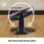 Ardes AR5A50 Space 50 - Agitatore da Pavimento, Pala da 50 cm, 3 velocità, 5 pale, Inclinazione verticale, 80W, Nero - immagine 3