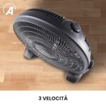 Ardes AR5A50 Space 50 - Agitatore da Pavimento, Pala da 50 cm, 3 velocità, 5 pale, Inclinazione verticale, 80W, Nero - immagine 4