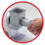 Ardes AR7350 Grattugia Elettrica Compatta, Rullo Dentato in Acciaio, Contenitore Formaggio Lavabile in Lavastoviglie, Facile da Smontare e da Pulire, Bianco e Rosso, 130 W, Plastica - immagine 3