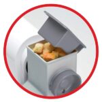 Ardes AR7350 Grattugia Elettrica Compatta, Rullo Dentato in Acciaio, Contenitore Formaggio Lavabile in Lavastoviglie, Facile da Smontare e da Pulire, Bianco e Rosso, 130 W, Plastica - immagine 4