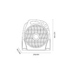 Argoclima Aster Ventilatore Box con Comoda Maniglia, 3 Velocità, Silenzioso, Diametro 30 cm, Bianco/Grigio - immagine 5