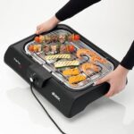 Ariete 723, Party Grill, Barbecue Elettrico da Tavolo, Termostato Regolabile, Vassoio Raccogligrasso, Cottura Lenta e Rapida, Potenza 2000 W, 52X36X8 Cm, Nero - immagine 4