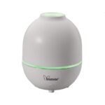 Bimar DA19 Diffusore di Aromi e oli essenziali, Umidificatore Ambiente da 55 ml, Atomizzatore 6 Diversi Colori Ideale in Camera da Letto. Nebulizza Miscela Acqua Essenza per Ultrasuoni, Colore Bianco