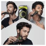 Braun BT3221 Regolabarba Uomo e Tagliacapelli con Lame Affilate di Lunga Durata, 20 Impostazioni di Lunghezza, Confezione con 85% di Plastica in Meno, Nero/Verde - immagine 3