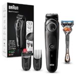 Braun Regolabarba Uomo Con Lame Affilate Di Lunga Durata Progettato Per Durare Il Doppio*, Motore Adattivo E 39 Impostazioni Di Lunghezza, Bt5242 Nero/Grigio, ‎13.7 x 5.7 x 28.2 cm; 340 grammi