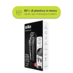 Braun Regolabarba Uomo Con Lame Affilate Di Lunga Durata Progettato Per Durare Il Doppio*, Motore Adattivo E 39 Impostazioni Di Lunghezza, Bt5242 Nero/Grigio, ‎13.7 x 5.7 x 28.2 cm; 340 grammi - immagine 8