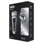 Braun Series 8, Rasoio Elettrico Barba, Tecnologia Sonica, Lame Flessibili, Custodia da Viaggio in tessuto, Massima Scorrevolezza e Comfort, Idea Regalo, 8350s Grigio - immagine 5