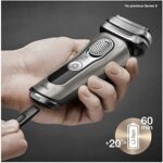 Braun Series 9 9365cc Rasoio Elettrico Barba, Ricaricabile e Senza Fili, Grafite, Base di Ricarica e Custodia da Viaggio in Pelle, Wet&Dry, Rasoio a Lamina, Idea Regalo Natale - immagine 4