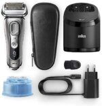 Braun Series 9 9365cc Rasoio Elettrico Barba, Ricaricabile e Senza Fili, Grafite, Base di Ricarica e Custodia da Viaggio in Pelle, Wet&Dry, Rasoio a Lamina, Idea Regalo Natale - immagine 5