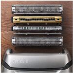Braun Series 9 9365cc Rasoio Elettrico Barba, Ricaricabile e Senza Fili, Grafite, Base di Ricarica e Custodia da Viaggio in Pelle, Wet&Dry, Rasoio a Lamina, Idea Regalo Natale - immagine 8