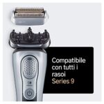 Braun Series 9, Rasoio Elettrico Uomo Testina di Ricambio, Compatibile con I Rasoi Series 9, Rasatura Ottima ed Efficiente, Lame Flessibili, Uso a Secco o Sotto Acqua, 92M Cromato - immagine 7
