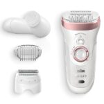 Braun Silk-épil 9 Depilatore Donna, Epilatore Elettrico Donna con Testina Radente e Rifinitore, Spazzola Pulizia Viso Inclusa, Tecnologia MicroGrip, SensoSmart 9/880 Rose Gold e Bianco - immagine 8