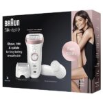 Braun Silk-épil 9 Depilatore Donna, Epilatore Elettrico Donna con Testina Radente e Rifinitore, Spazzola Pulizia Viso Inclusa, Tecnologia MicroGrip, SensoSmart 9/880 Rose Gold e Bianco - immagine 9