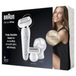 Braun Silk-épil 9 Flex Depilatore Donna, Epilatore Elettrico Donna con Testina Flessibile e Spazzola Pulizia Viso, Tecnologia MicroGrip, Cappuccio Massaggiante, Idea Regalo, SE 9030, Bianco e Oro - immagine 9