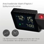 Braun Sveglia digitale proiezione, radiocontrollo per fuso orario dell'Europa centrale (DCF), con 4 opzioni di retroilluminazione, display LCD negativo, allarme acustico, nero, modello BC15B-DCF - immagine 7