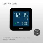 Braun Sveglia digitale radiocomandata per il fuso orario dell'Europa centrale (DCF) con funzione Snooze, display LCD negativo, regolazione rapida, segnale acustico di allarme in Crescendo, nero, - immagine 3