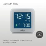 Braun Sveglia digitale radiocontrollata per fuso orario dell'Europa centrale (DCF) con snooze, display LCD, impostazione rapida, allarme acustico in crescendo, grigio, modello BC09G-DCF. - immagine 6