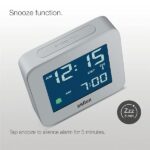 Braun Sveglia digitale radiocontrollata per fuso orario dell'Europa centrale (DCF) con snooze, display LCD, impostazione rapida, allarme acustico in crescendo, grigio, modello BC09G-DCF. - immagine 7