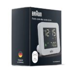 Braun Sveglia digitale radiocontrollata per fuso orario dell'Europa centrale (DCF) con snooze, display LCD, impostazione rapida, allarme acustico in crescendo, grigio, modello BC09G-DCF. - immagine 9