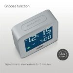 Braun Sveglia digitale viaggio radiocontrollata per fuso orario dell'Europa centrale (DCF) con snooze, dimensioni compatte, allarme acustico in crescendo, grigio, modello BC08G-DCF. - immagine 4