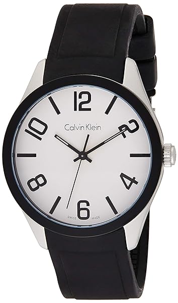 Calvin-Klein-Orologio-Analogico-Quarzo-Uomo-con-Cinturino-in-Silicone-K5E51CB2-B00L9TETBM Calvin Klein Orologio Analogico Quarzo Uomo con Cinturino in Silicone K5E51CB2 - immagine 1
