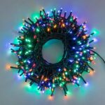Catena 15 m, 300 miniled Multicolor, Cavo Verde, Controller 8 Giochi, Catena Natalizia, luci Colorate, Decorazione Luminosa