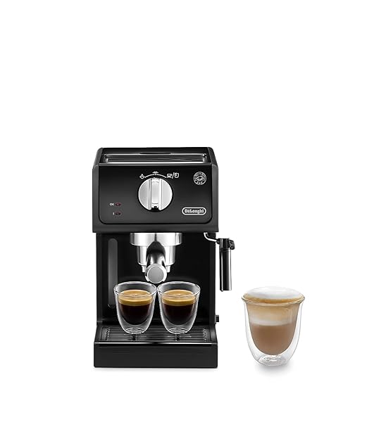DeLonghi-ECP3121-Macchina-da-Caffe-Espresso-Manuale-e-Cappuccino-Caffe-in-Polvere-o-in-Cialde-ESE-1100-W-Nero-B013GDEAI0 De'Longhi ECP31.21 Macchina da Caffè Espresso Manuale e Cappuccino, Caffè in Polvere o in Cialde E.S.E., 1100 W, Nero - immagine 1