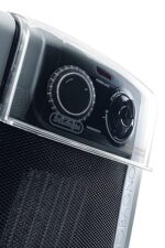 De'Longhi HBE3551.TCB Termoventilatore Verticale, Tecnologia ceramica, Silenzioso e Leggero, 3 livelli di potenza, anti-ribaltamento, ventilazione estiva, TIMER 24H, luce, filtro antipolvere, nero - immagine 3