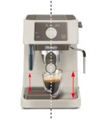 De'Longhi - Stilosa EC235.CR, Macchina da caffè manuale, sistema cappuccino, caffè in polvere o Capsule ESE, serbatoio da 1 litro, 1100 W, caldaia in acciaio inossidabile, 1100 W, colore crema - immagine 3