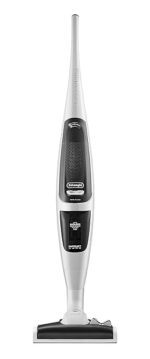 De'Longhi XL155.41 Scopa Elettrica senza Sacco, dotato di Spazzola Parquet, Regolazione elettronica della potenza, Filtro Hepa, Sistema EasyClean, Avvolgicavo, Impugnatura ergonomica, Bianco