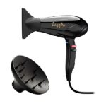Gama Italy Professional Phon Leggero, Asciugacapelli, 2100 W, bocchetta professIonale da 9 cm, Nero