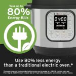 Instant Pot Duo 80 7 in 1 Pentola a Pressione Elettrica/ Vaporiera / Scaldavivande in Acciaio Inossidabile, Adatta a Cucinare Riso, Zuppa, Verdura e Yogurt a Cottura Lenta, 8 L - immagine 4