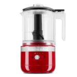 KitchenAid 5KFCB519EER - Tritatutto elettrico senza fili, 1,19 l, colore: Rosso imperiale