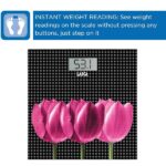 Laica PS1075, Bilancia da bagno con schermo LCD, Peso massimo 180 kg, Fiori Rosa - immagine 4