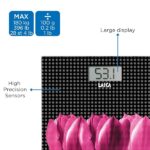 Laica PS1075, Bilancia da bagno con schermo LCD, Peso massimo 180 kg, Fiori Rosa - immagine 5
