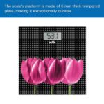 Laica PS1075, Bilancia da bagno con schermo LCD, Peso massimo 180 kg, Fiori Rosa - immagine 6