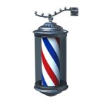 Lanterna Farol Barber Pole Palo del Barbiere per interno per parrucchiere - 15x35 cm