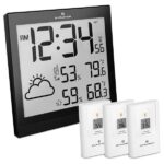 Marathon Atomic Home Weather Station con 3 sensori remoti interni/esterni | Sveglia digitale | Monitor di temperatura e umidità | Previsioni meteorologiche | Stazione meteorologica wireless - immagine 3