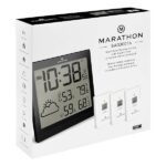 Marathon Atomic Home Weather Station con 3 sensori remoti interni/esterni | Sveglia digitale | Monitor di temperatura e umidità | Previsioni meteorologiche | Stazione meteorologica wireless - immagine 4