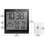 Marathon Atomic Home Weather Station con 3 sensori remoti interni/esterni | Sveglia digitale | Monitor di temperatura e umidità | Previsioni meteorologiche | Stazione meteorologica wireless - immagine 5