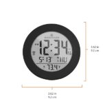 Marathon Orologio da tavolo atomico con sveglia e pulsante posteriore | Formato 12/24 ore con temperatura | Auto impostazione e regolazione rotonda orologio da tavolo - immagine 6