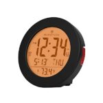 Marathon Orologio da tavolo atomico con sveglia e pulsante posteriore | Formato 12/24 ore con temperatura | Auto impostazione e regolazione rotonda orologio da tavolo - immagine 8