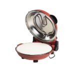 Melchioni Family | Bellanapoli, Forno pizza, Resistenza sopra e sotto, Doppio termostato, Piatto in pietra refrattaria 31cm di diametro reversibile e removibile, Maniglie, Timer, 1200W, 2 Palette - immagine 4