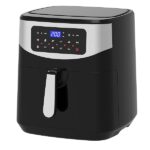 Melchioni Family | Friggitrice ad Aria ISABEL, Capacità 9L / 3kg, Display Touch Screen, Timer da 1 a 60 Minuti, 10 Programmi Preimpostati, 50-200°C, Contenitore Antiaderente, 1800 W